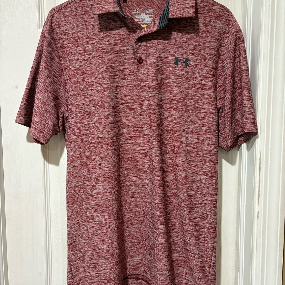 Under Armour Men's Red Polo Shirt S